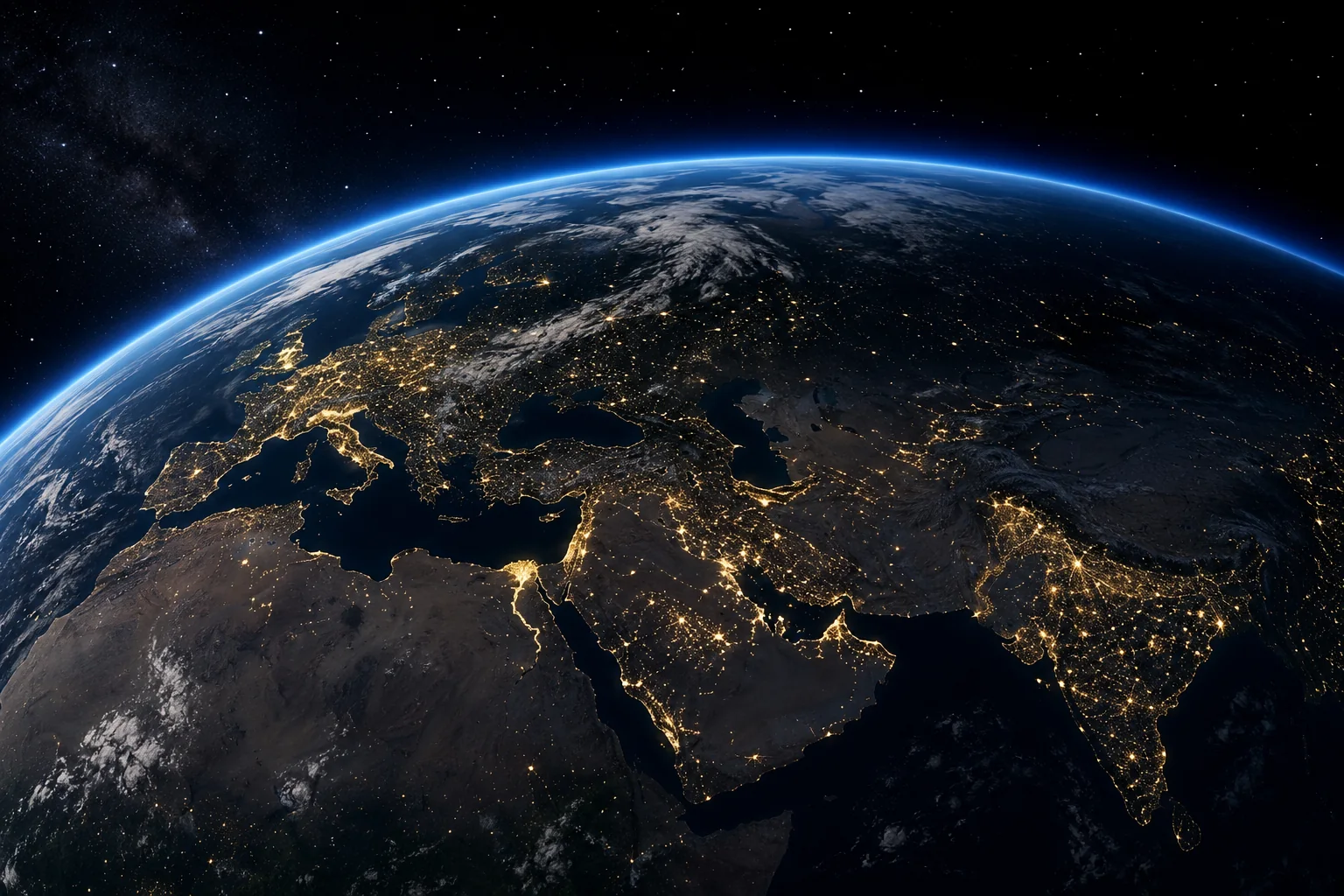A global view representing international news.