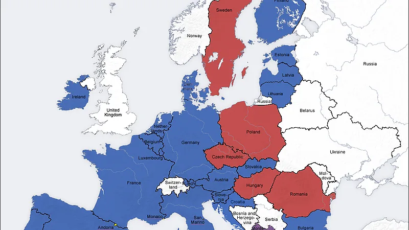 European union emu map en