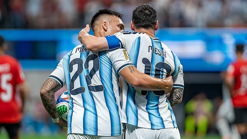 Lautaro Martinez Lionel Messi Argentina v Egypt 7 July 2026-291