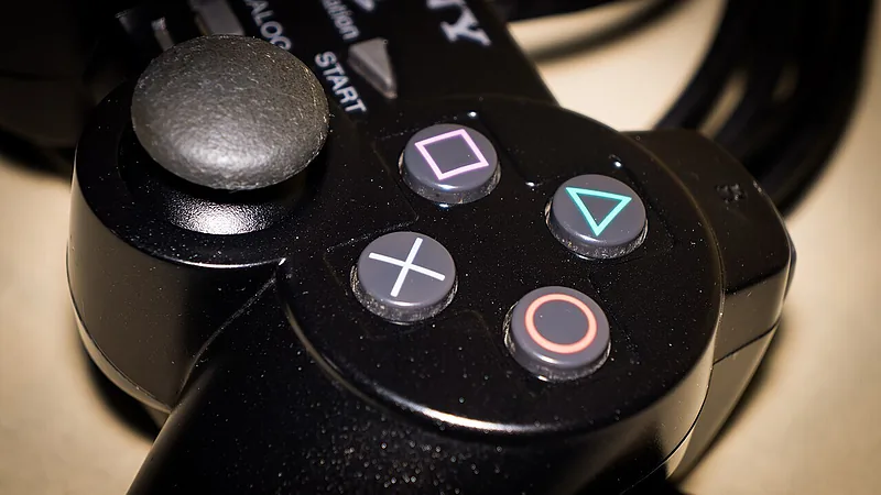 Sony Playstation 2 SCPH-5001 V9 - Controle Dualshock 2 Duakshock 2 controller - Botões X, Quadrado, Triângulo e bolinha X, Square, Triangle and Circle buttons (18855464074)