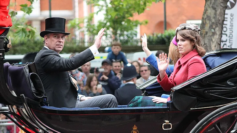 Prince Andrew and Princess Eugenie