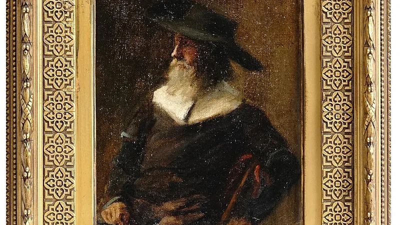 Cyrus Johnson - Oil on canvas painting by Cyrus Johnson, 1848 to 1925, a British portrait artist