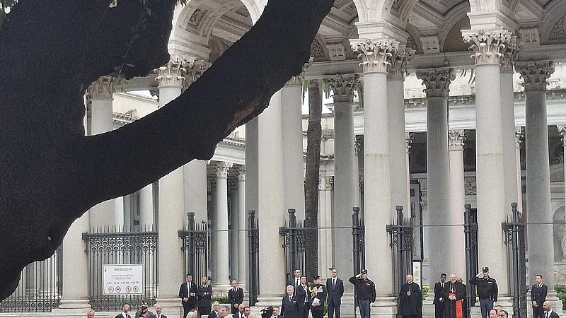 King Charles III and Queen Camilla at the Basilica of Saint Paul Outside the Walls (2)