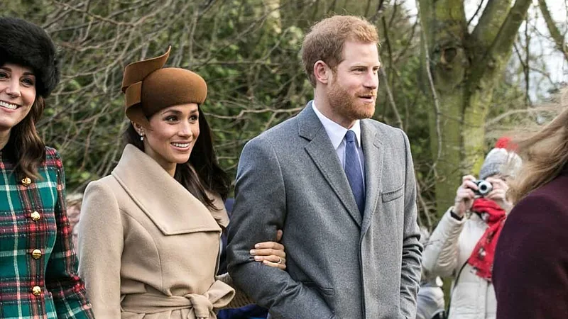 Prince Harry and Meghan Markle on Christmas Day 2017