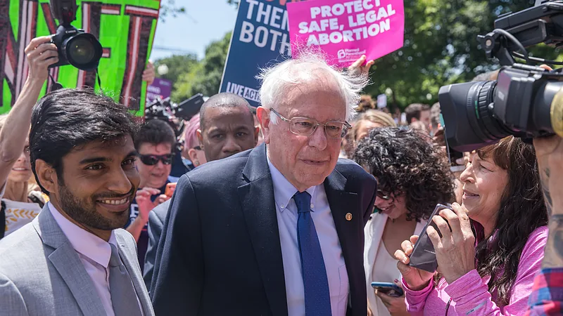 U.S. Senator Bernie Sanders at the Stop the Bans rally