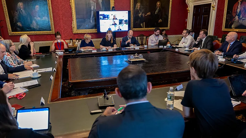 The Deputy Prime Minister Angela Rayner chairs the first Make Work Pay meeting