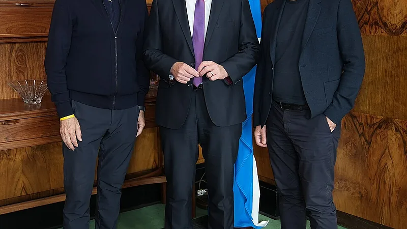 First Minister John Swinney met with the Mayor of Manchester, Andy Burnham and the Mayor of Liverpool, Steve Rotheram at St Andrew's House, Edinburgh on 13 August 2024