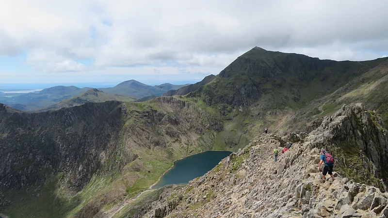 Yr Wyddfa (Snowdon) from Crib Goch, Parc Cenedlaethol Eryri National Park, Cymru (Wales) 05