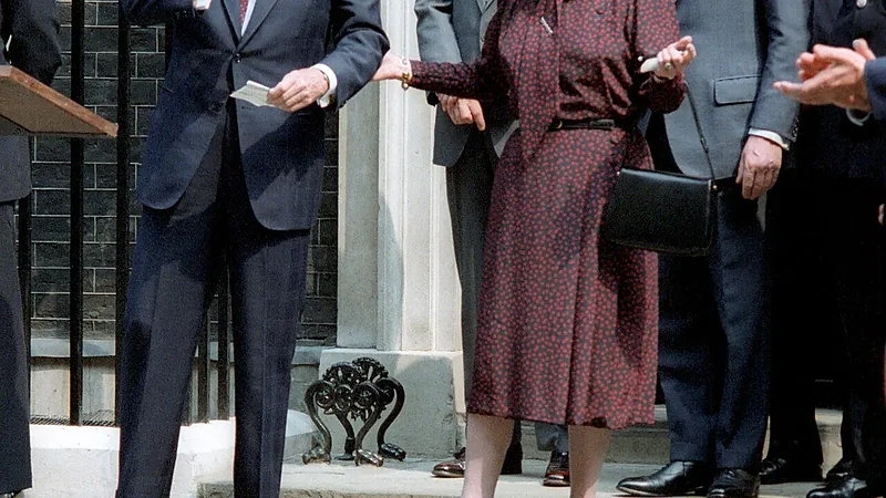 President Ronald Reagan Meeting with Prime Minister Margaret Thatcher at 10 Downing Street in London, England - DPLA - d3c5e00ee786d10a5ea74c9e877e46d2