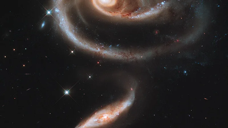 UGC 1810 and UGC 1813 in Arp 273 (captured by the Hubble Space Telescope)