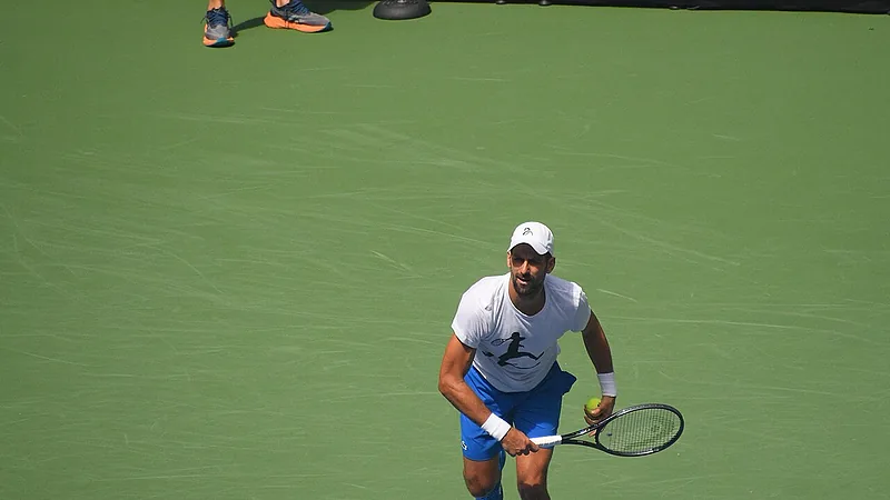 Novak Djokovic Practicing Tennis 05