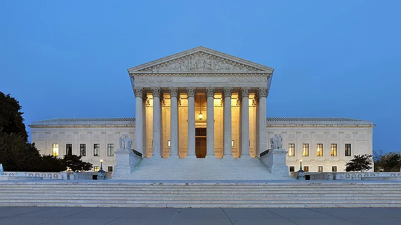 Panorama of United States Supreme Court Building at Dusk