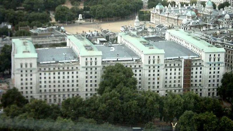 Ministry of Defence, London from air