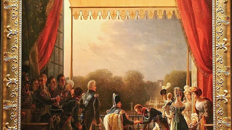 Louis Ducis, Louis XVIII Attending the Return of the Troops from Spain, December 2, 1823