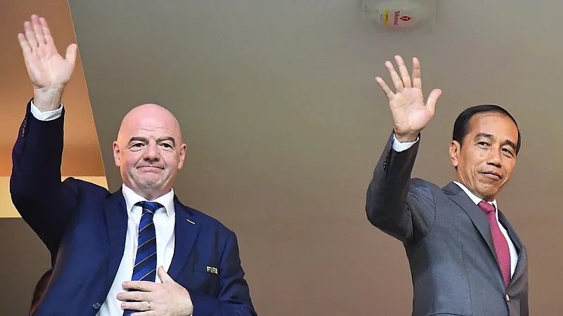 Gianni Infantino and Joko Widodo at the opening ceremony of the 2023 FIFA U-17 World Cup
