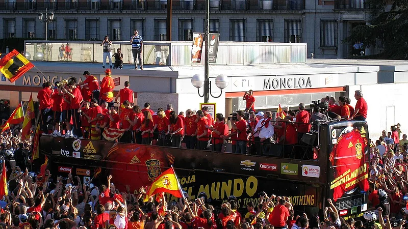 Spanish World Cup celebration